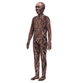Monster jumpsuit costume with textured root-like design and matching headpiece