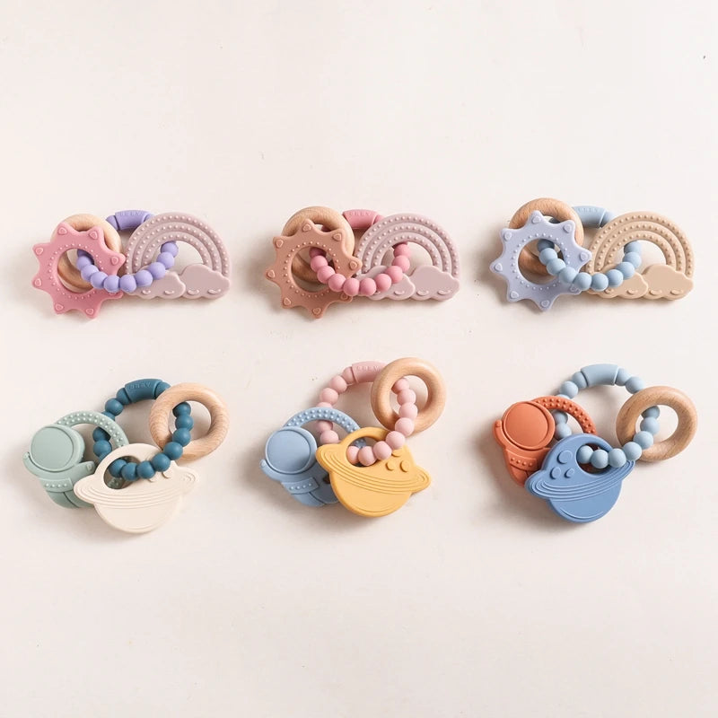 Silicone Planet Teether Bracelet, product view 2