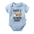 Baby Romper with Daddy's Buddy Print in Multiple Colors