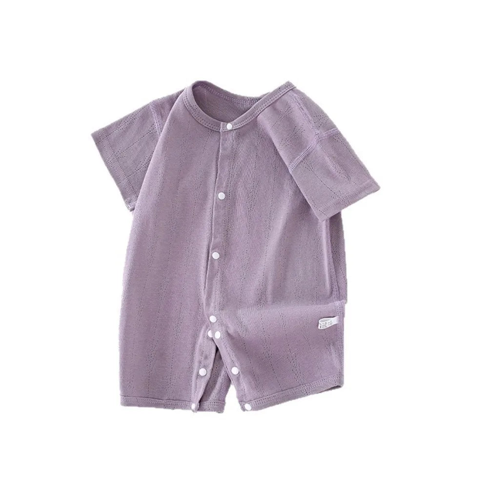 Breathable Cotton Short Sleeve Romper
