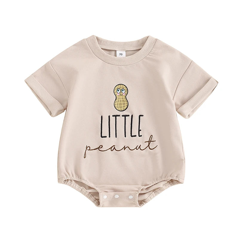 Cartoon Peanut Print Romper side view