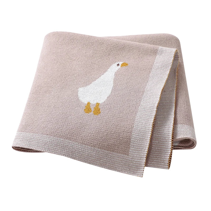 Cartoon Plaid Baby Blanket