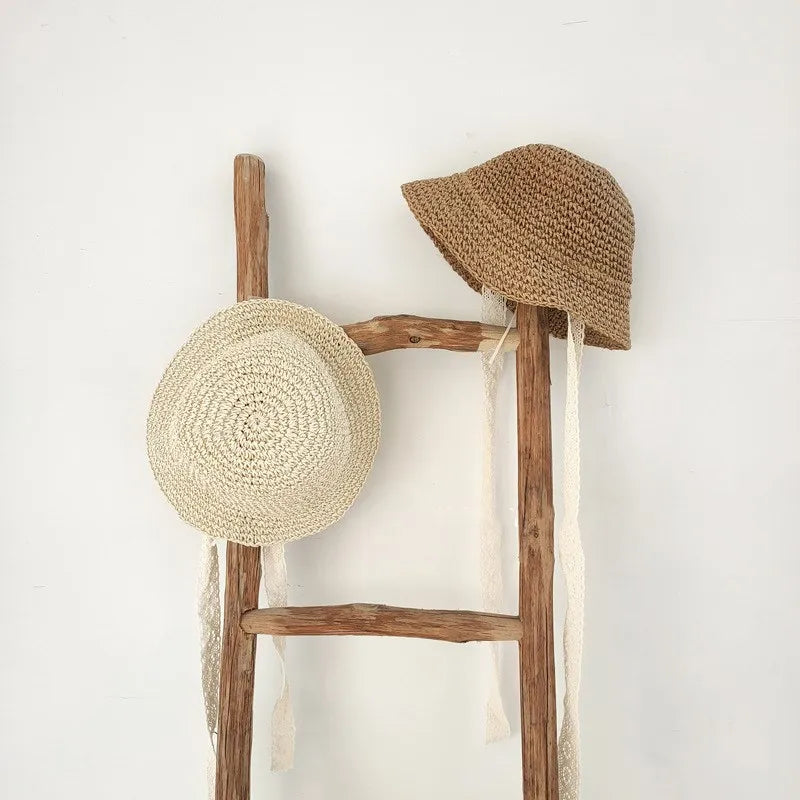 Lace Bow Baby Sun Hat
