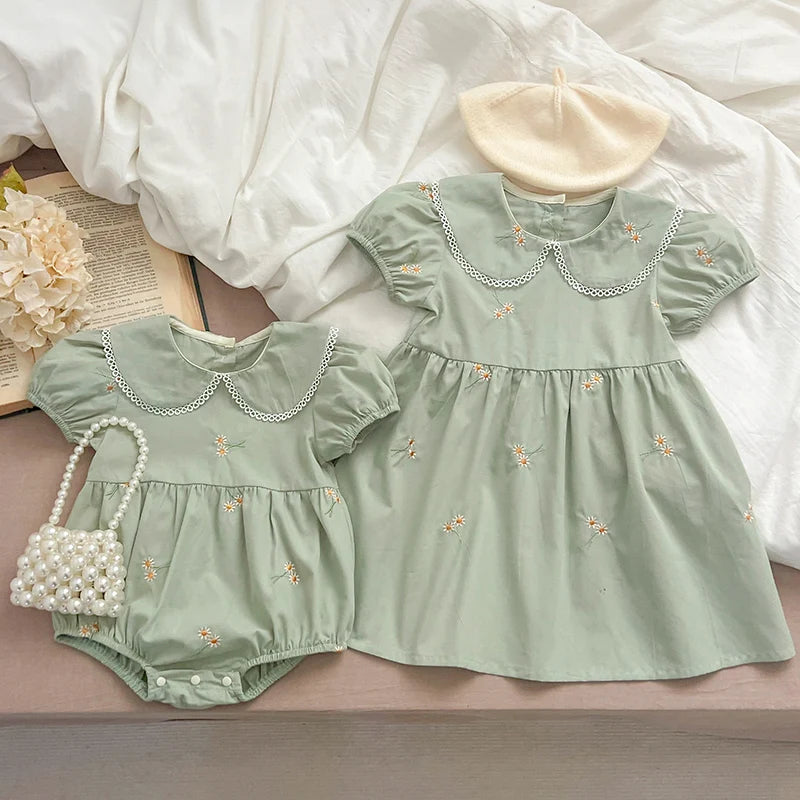 Soft Cotton Fabric Detail of Baby Dress