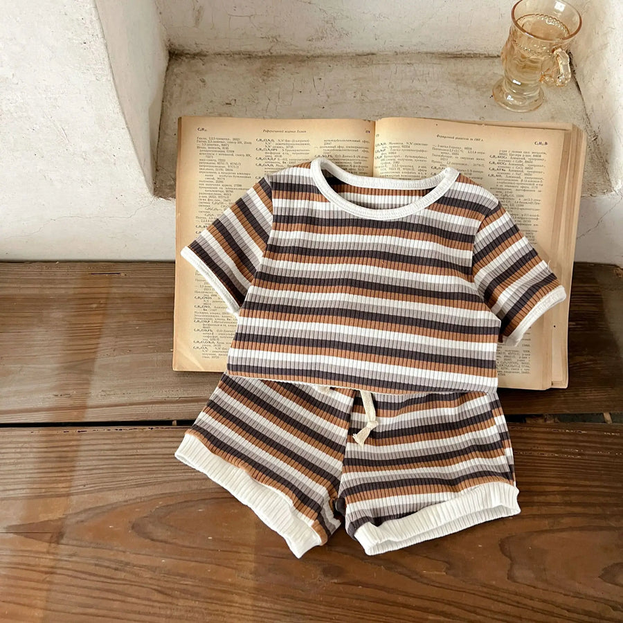 Striped Cotton Baby Pants Set, product view 6