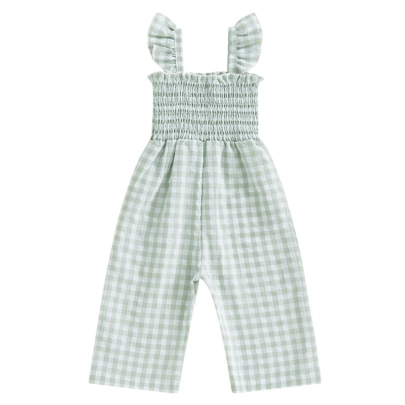 Vichy Ruffle Gingham Jumpsuit – detail 8
