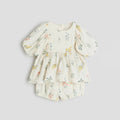 Multiple color options for toddler girls organic cotton clothing set