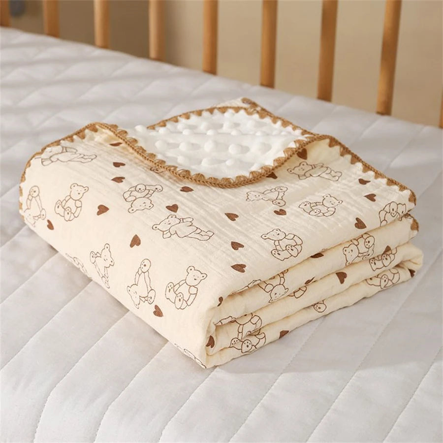 Double Dot Lined Baby Blanket, product view 11