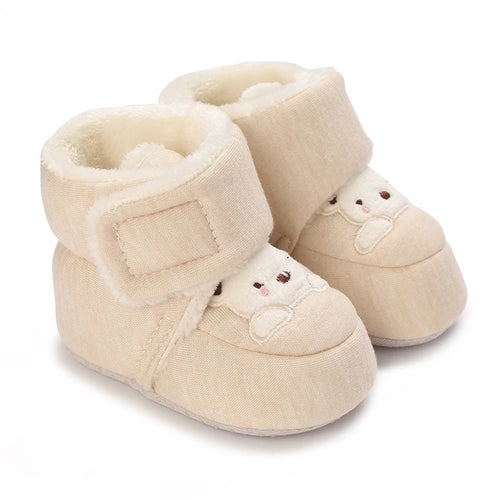 White Bear soft cartoon baby first walker shoes