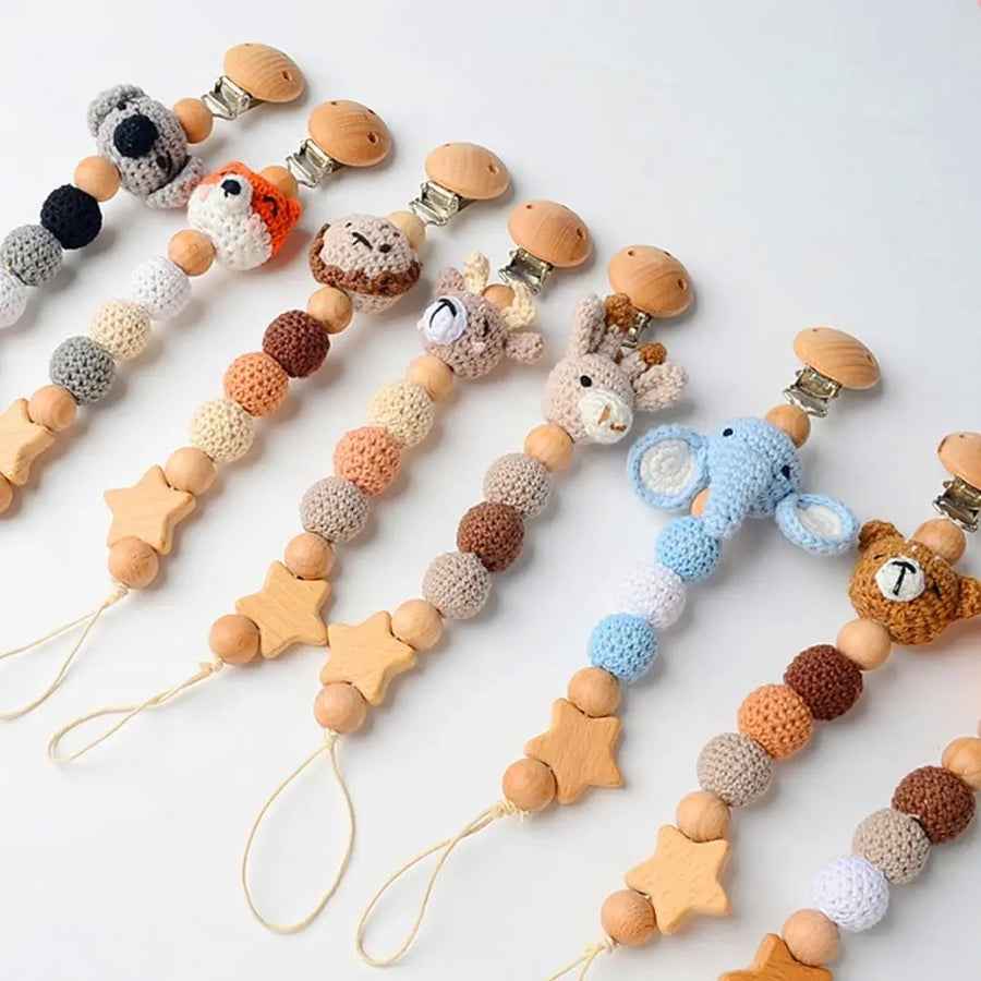 Crochet Animal Pacifier Clip, product view 4
