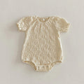 Wrinkle Puff Sleeve Bodysuit Set