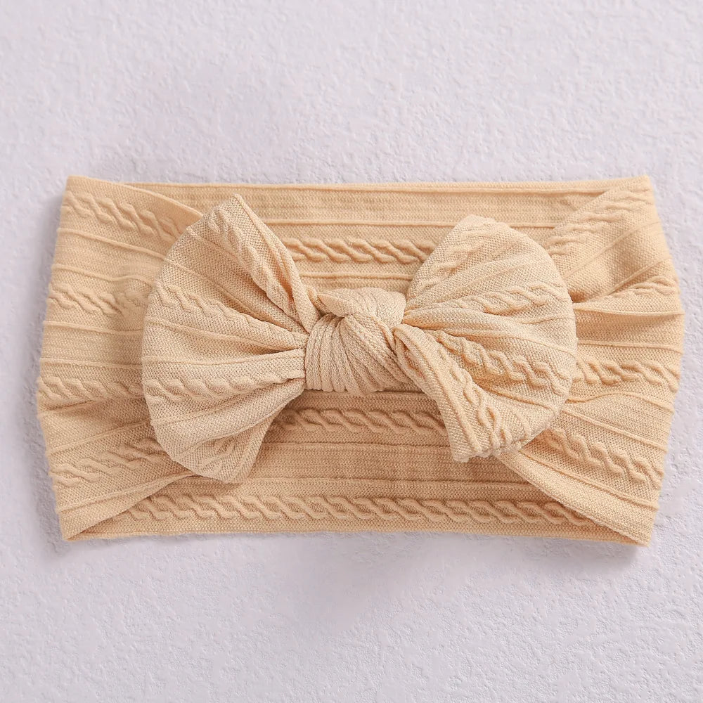 Bow Print Baby Headband Set