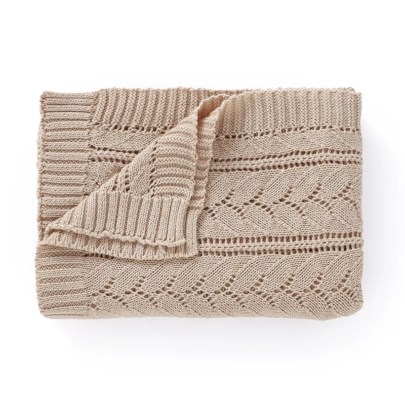 Knitted Cotton Baby Swaddle Blanket