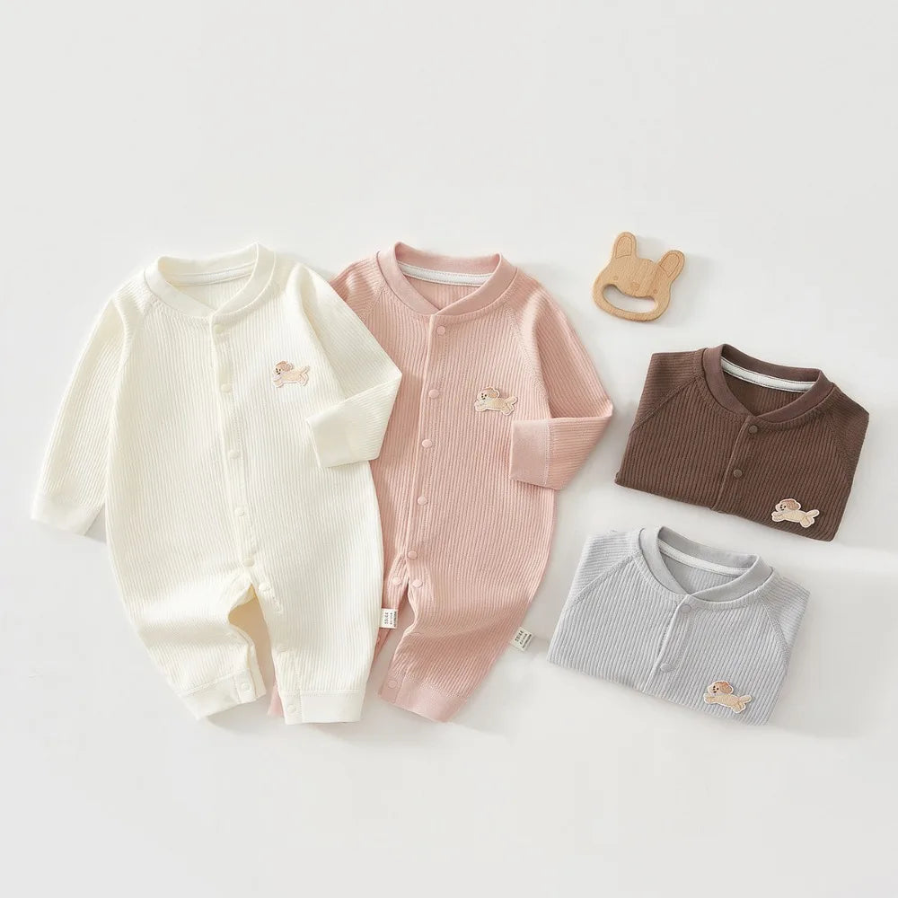 Solid Knit Romper for Baby by GentleNest
