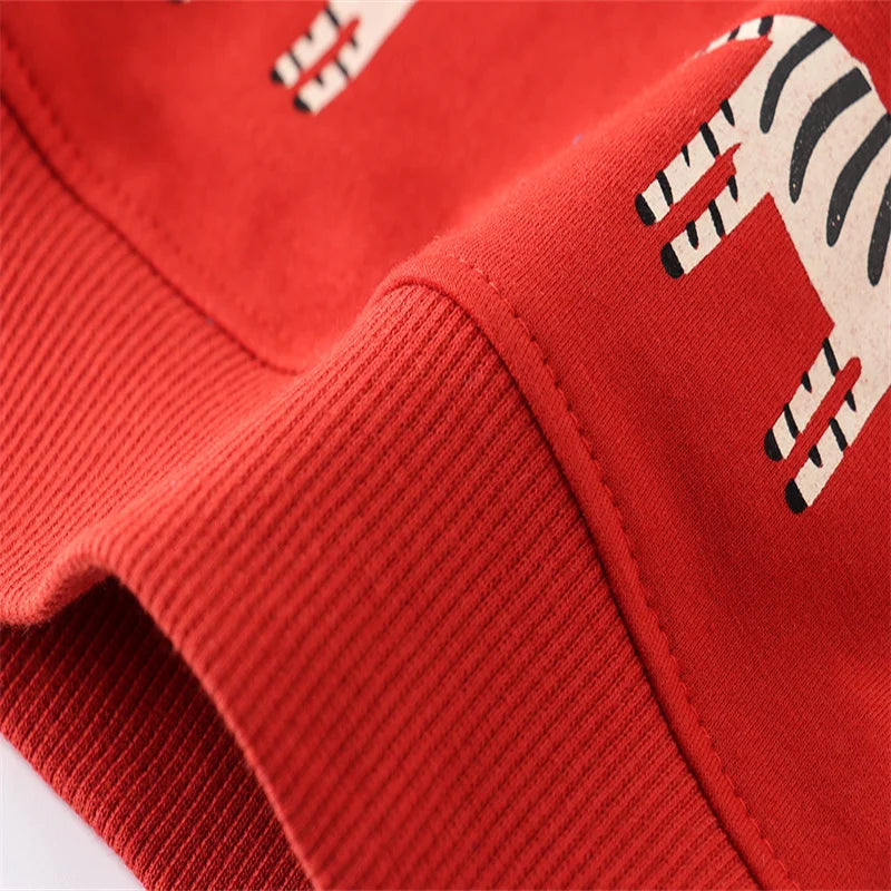 Zèbre Rouge Cotton Sweatshirt, detail 6