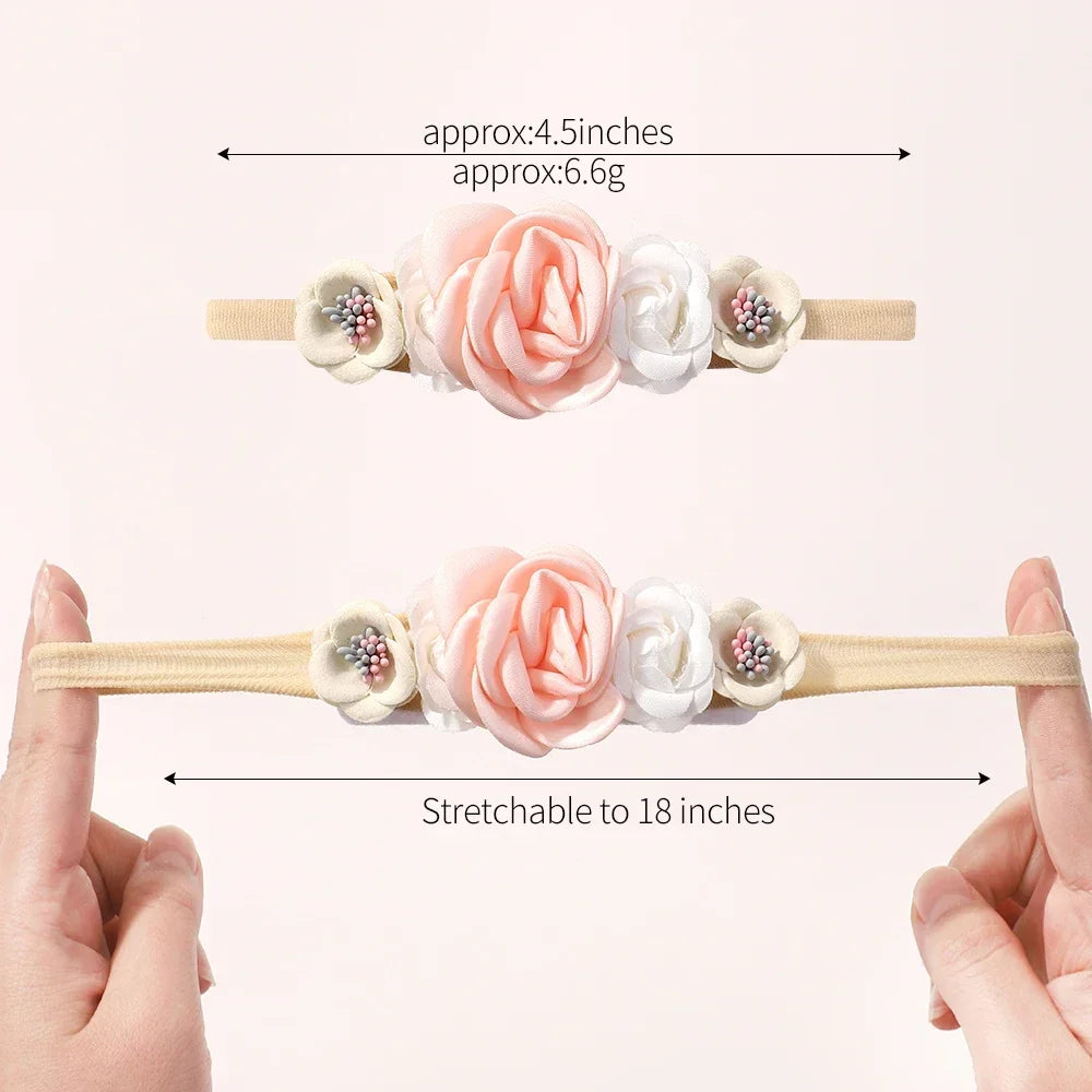 Floral Lace Bow Headband Set