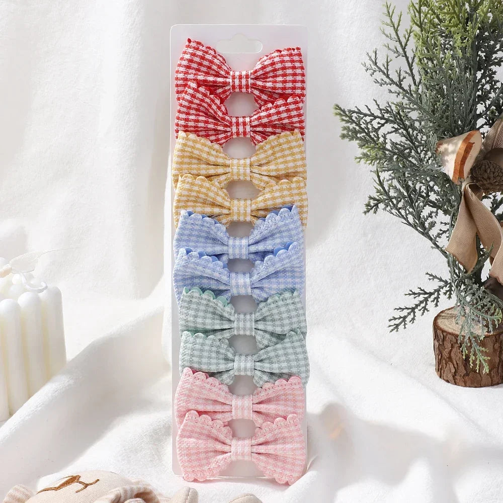 Plaid Print Hairpin Set