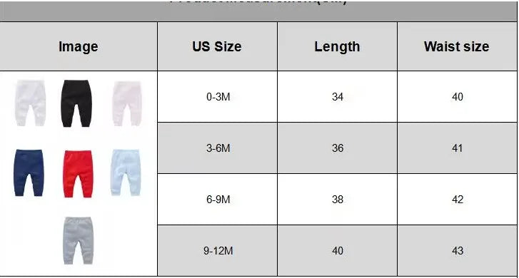 Solid Cotton Baby Pants