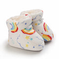 Rainbow Cozy Cartoon baby boots