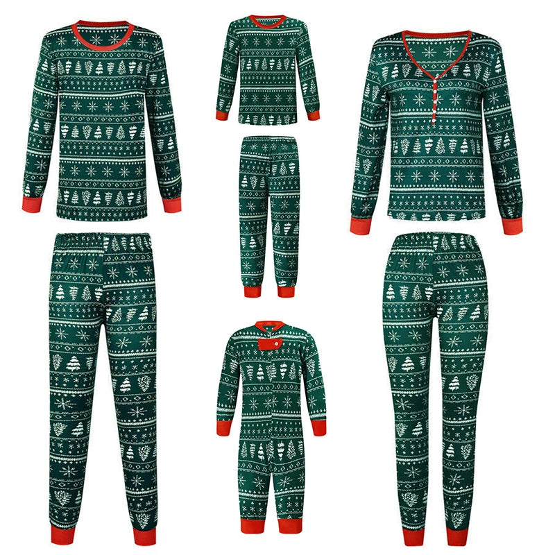 Pine Tree Fair Isle Family Christmas Pajamas