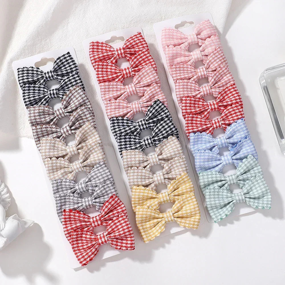 Plaid Print Hairpin Set