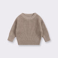Soft Knit Cotton Sweater - Taupe