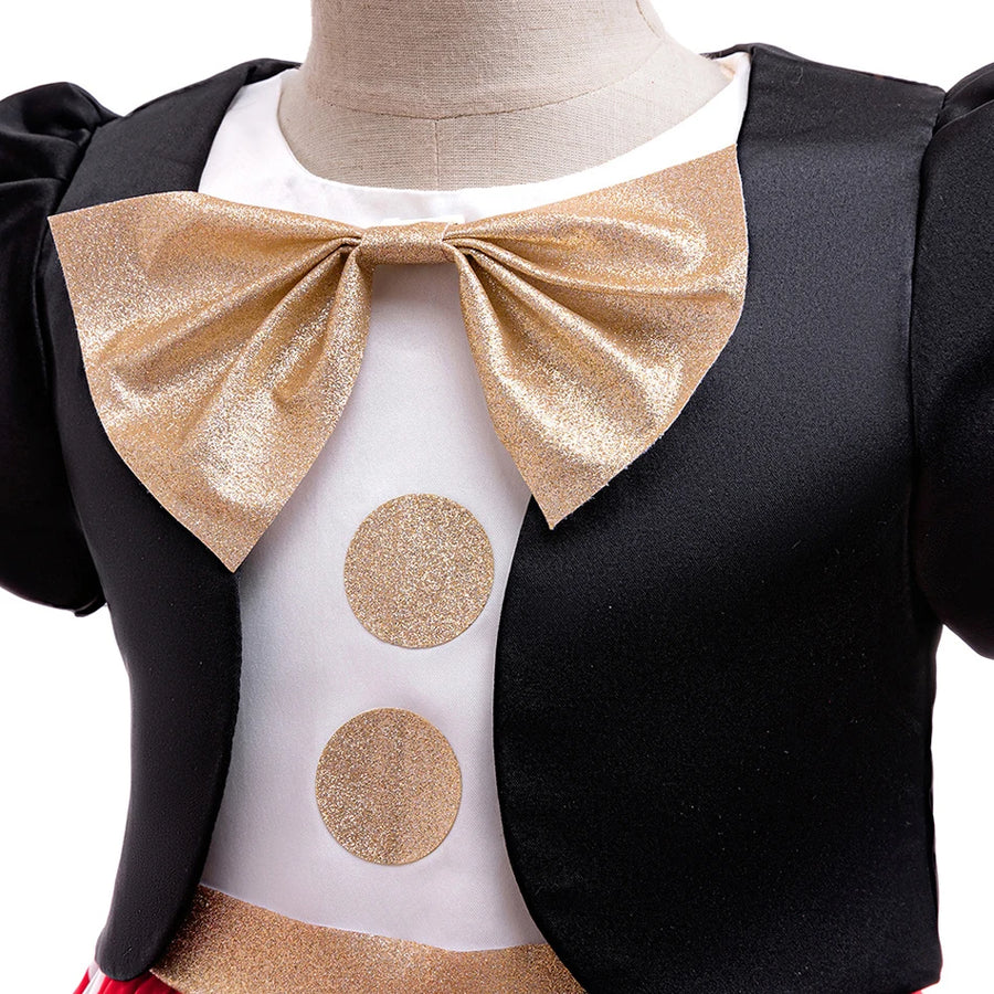 Polka Dot Bow Dress Costume Sets for Kids