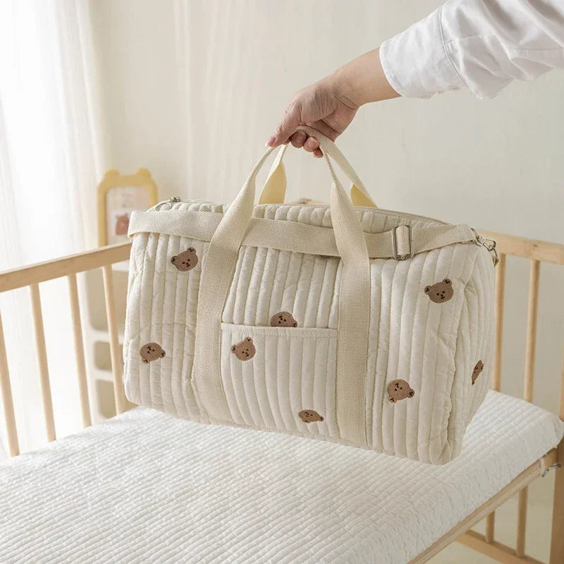 Embroidered Large Capacity Diaper Bag