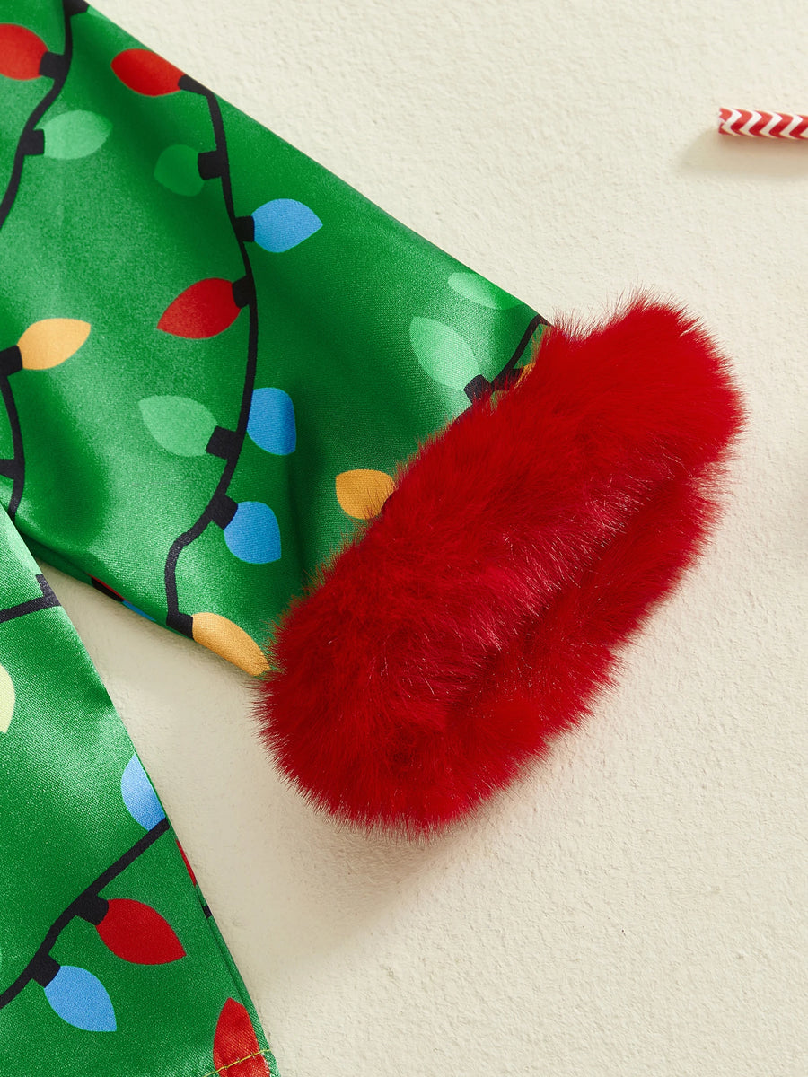 Holiday Lights Satin Pajama Set