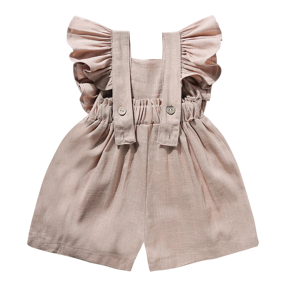 Camille Flutter Romper - Pink