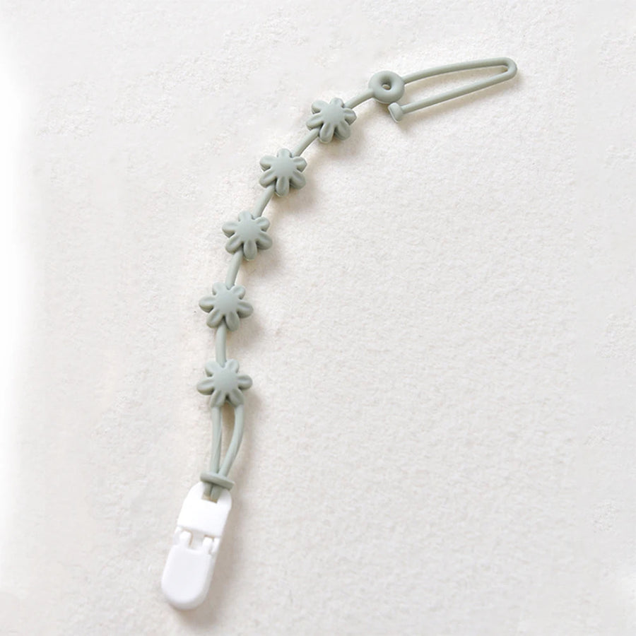 Soft Teething Pacifier Clip in multiple colors