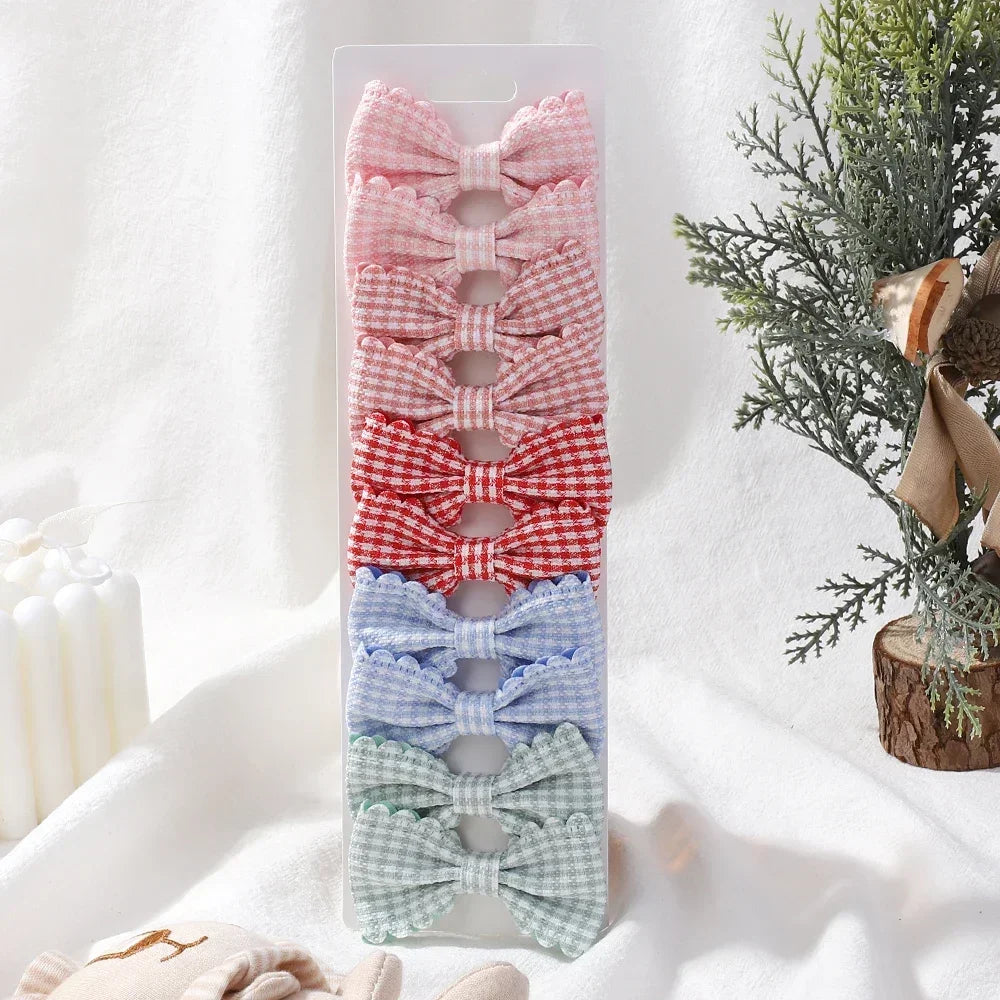 Plaid Print Hairpin Set