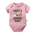 Soft Cotton Baby Romper Featuring Daddy's Buddy Print