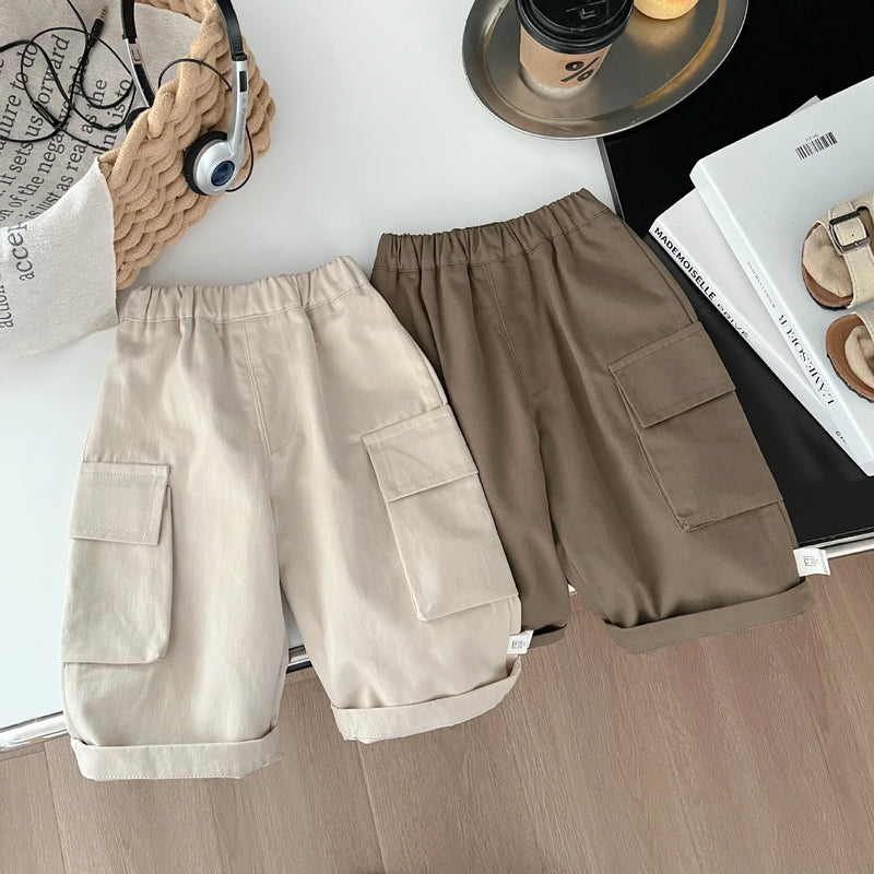 Loose Cargo Pocket Pants in Brown