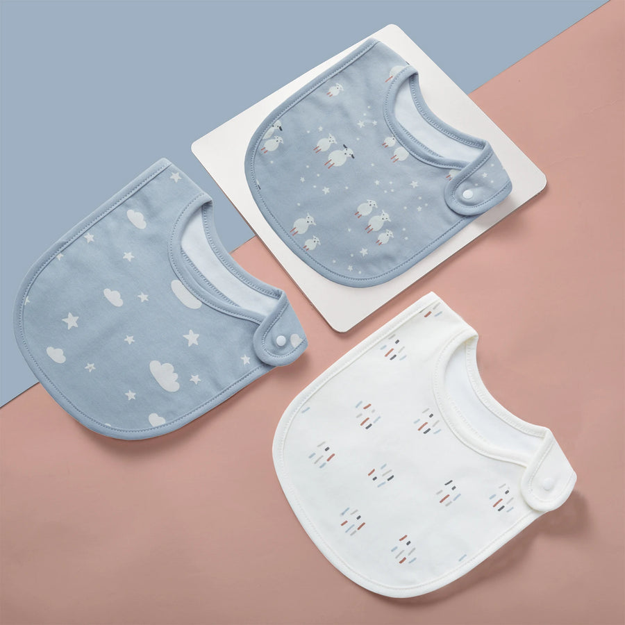 Everyday Cotton Bib Set – 3 Pack - Seagulls, product view 8