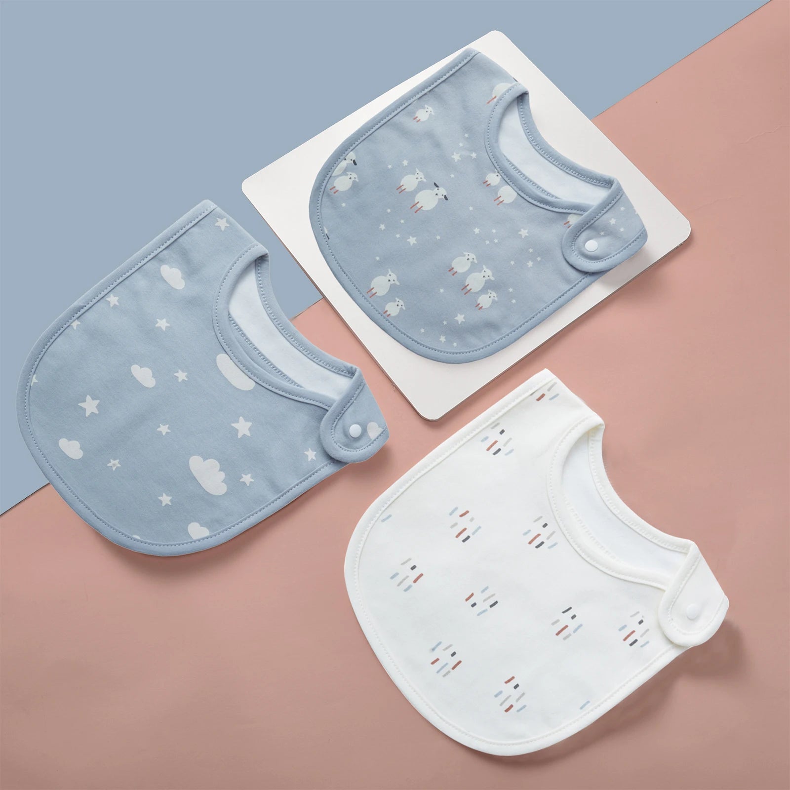 Everyday Cotton Bib Set – 3 Pack - Lamb