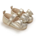 Silver Gold Bow Mary Jane baby first walkers
