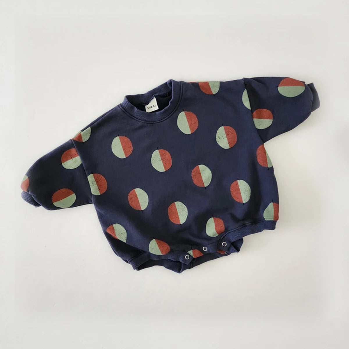 Balloon Print Sweatshirt Romper