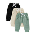 Elastic Waist Solid Color Baby Pants