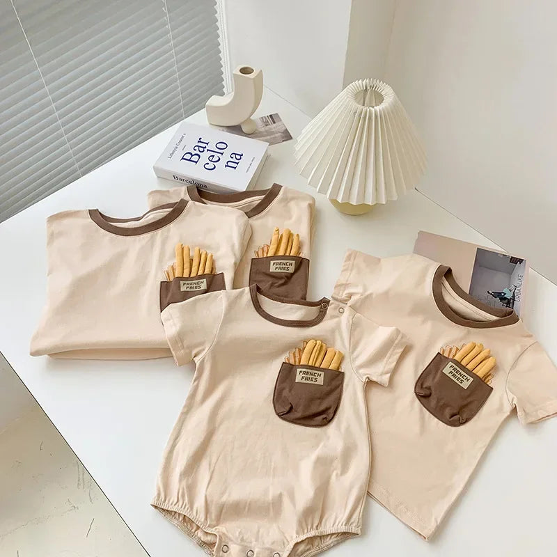 I Love French Fries Parent-Child T-Shirt, product view 5