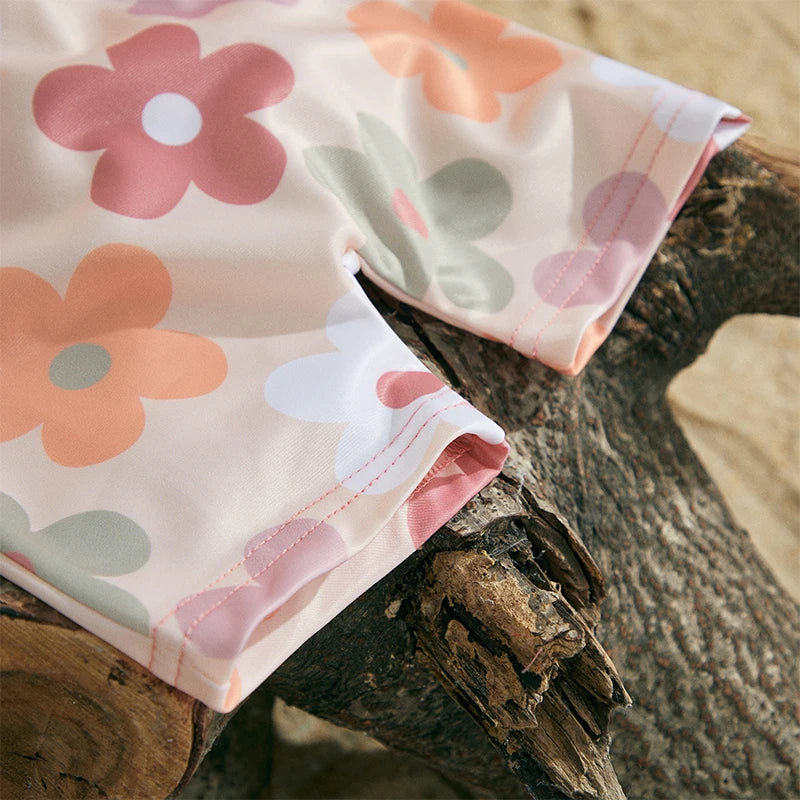Floral Zip-Up Swimwear Set