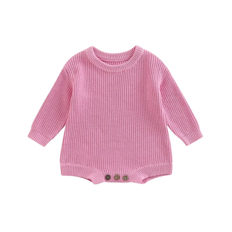 Knitted Long Sleeve Baby Romper, product view 17