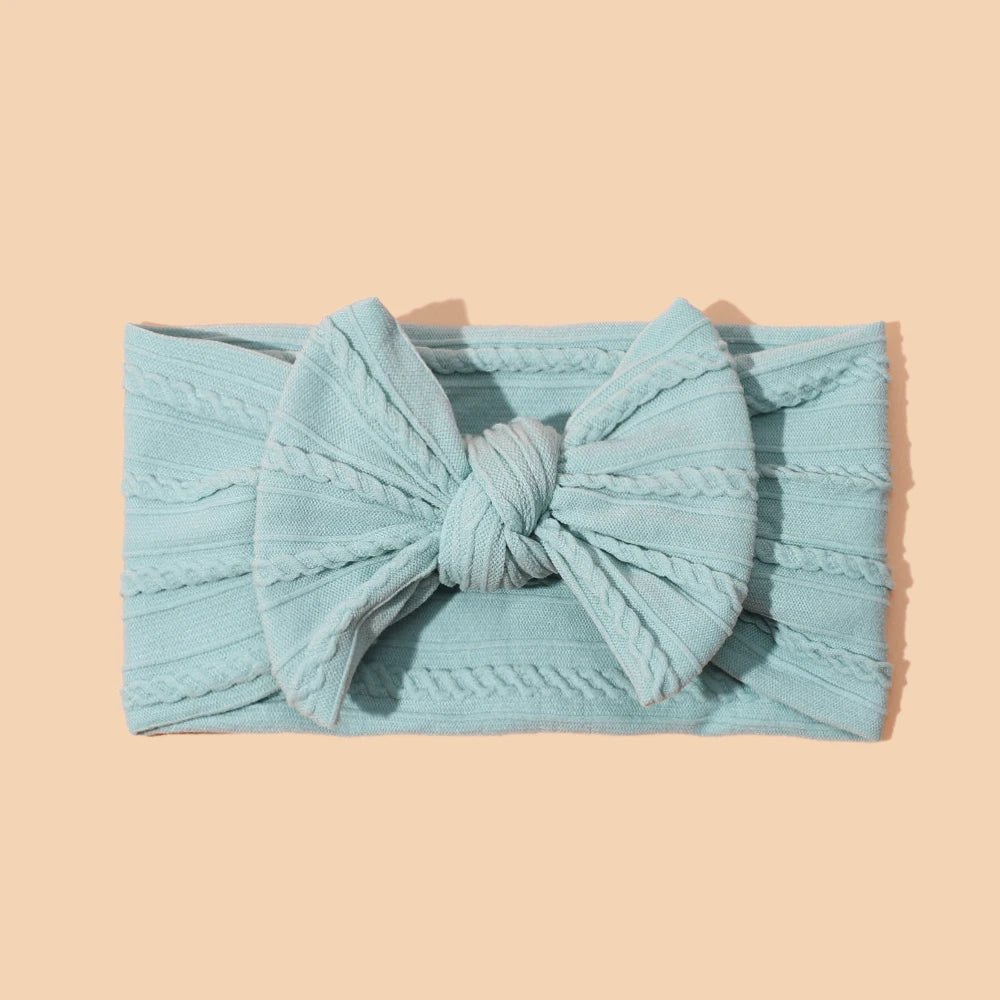 Bow Print Baby Headband Set
