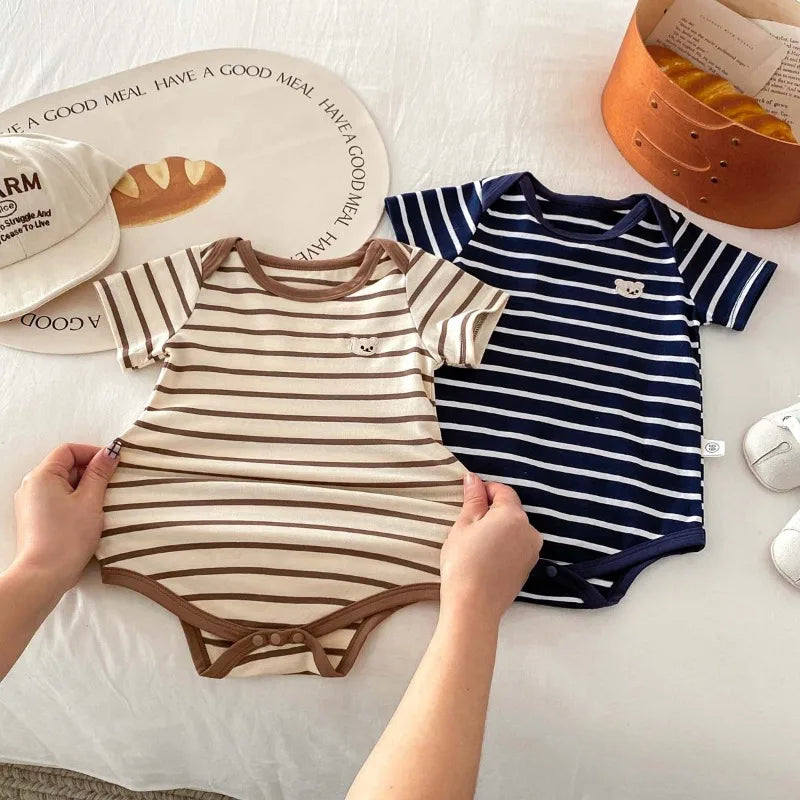 Striped Bear Romper