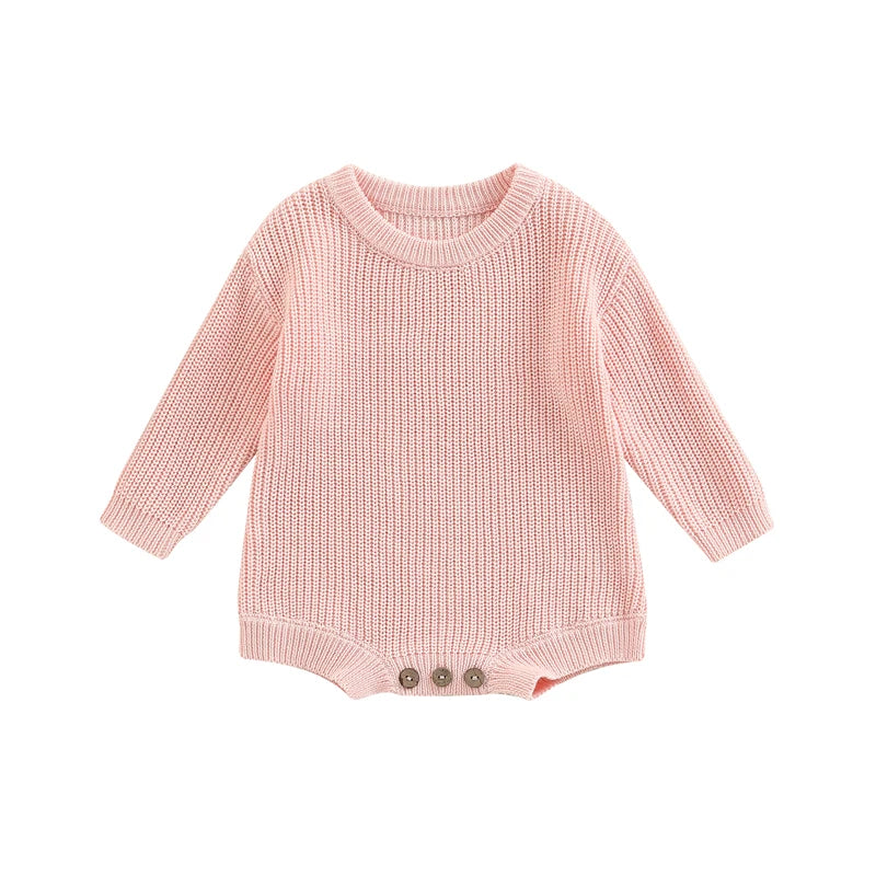 Knitted Long Sleeve Baby Romper, product view 10