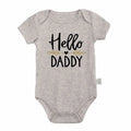 Hello Daddy Baby Announcement Romper folded view