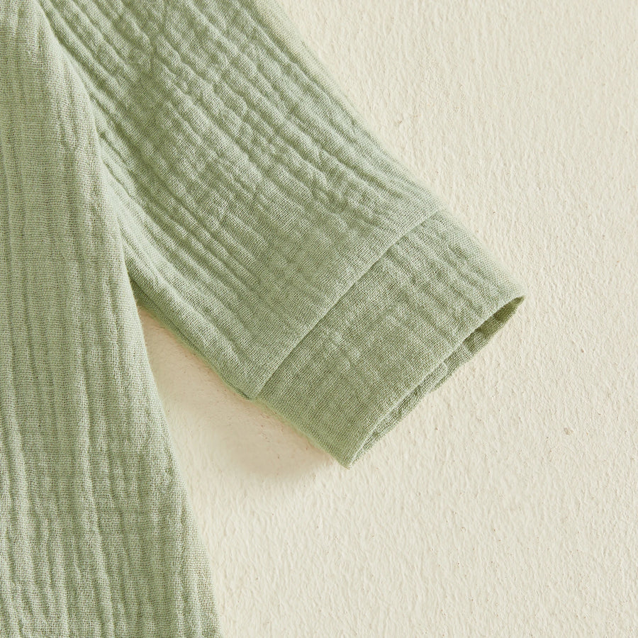 Matin Muslin Long-Sleeve Romper – detail 6