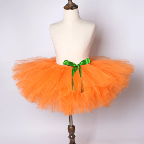 Orange tutu skirt on mannequin side view
