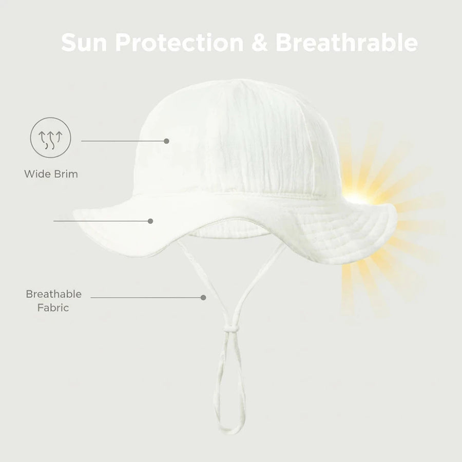 Adjustable Cotton Baby Bucket Hat, product view 5