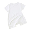 Short Sleeve Shortie Romper - White